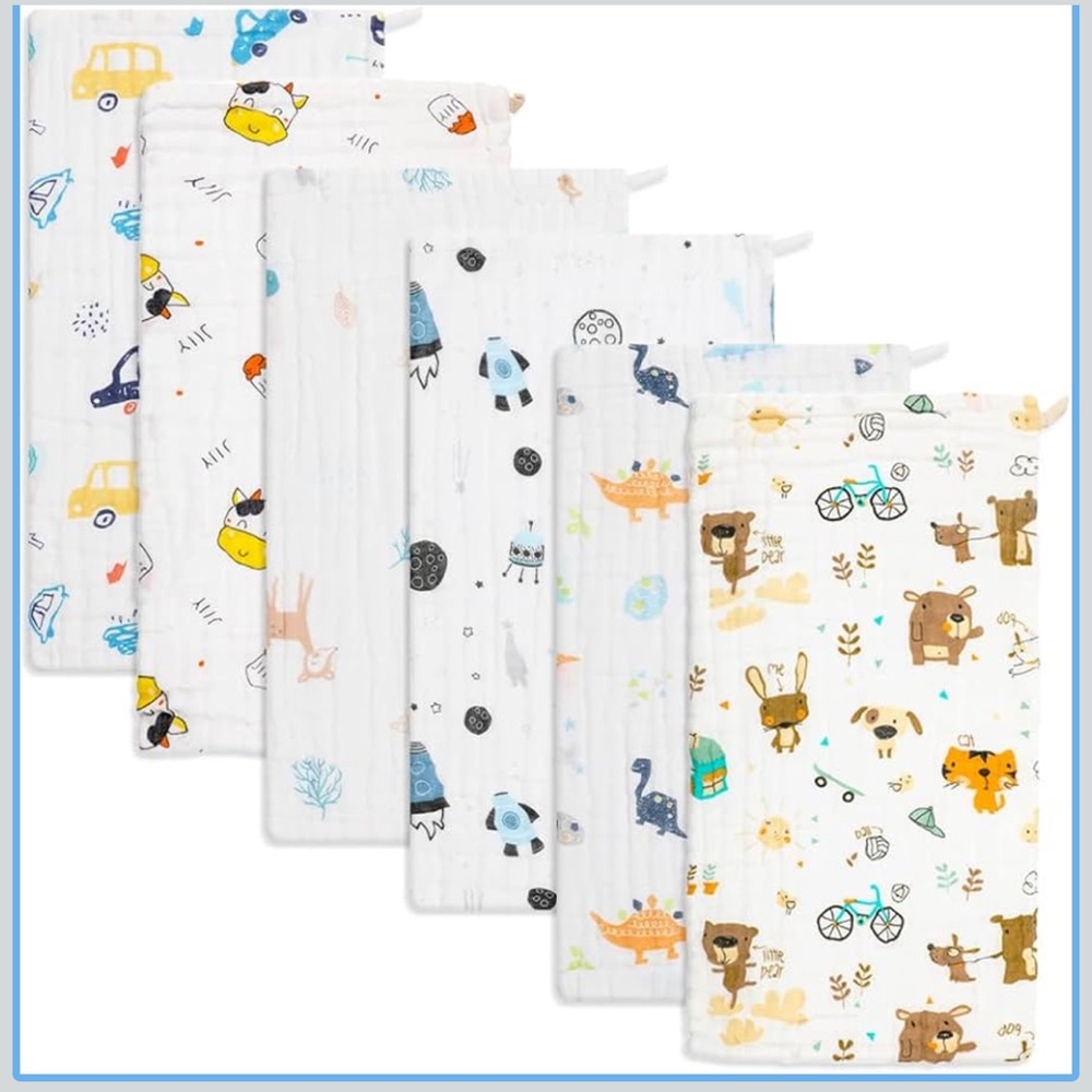 Muslin Burp Cloths Cotton Burping and bath Cloth